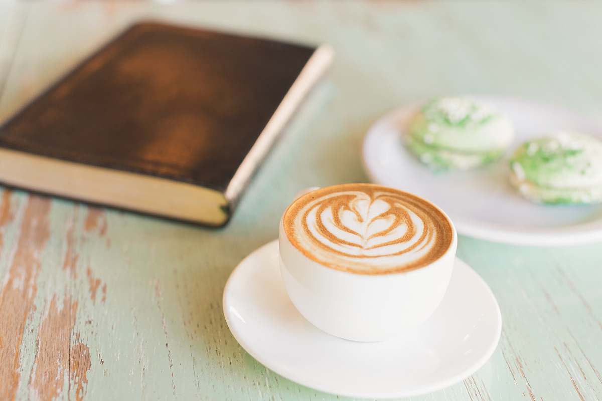 crooked tree coffee and cakes teacup with art latte great falls